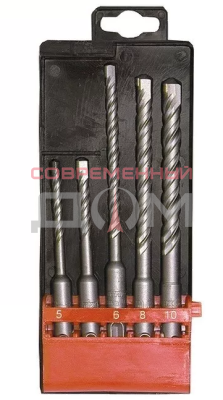 Набор буров SDS+ USPEX 4-х гр., 5шт, 5-6х110мм, 6-8-10х160мм /33007/